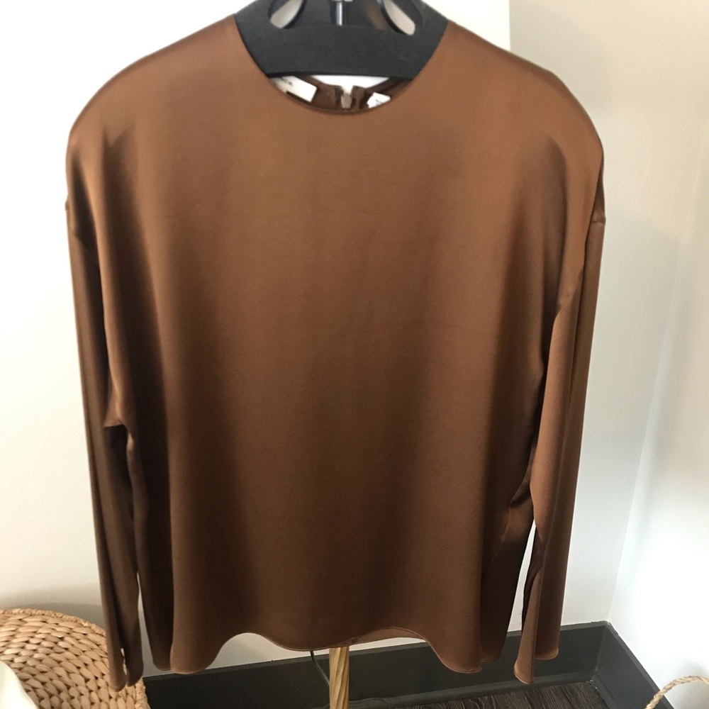 NWT Vince Dropped Shoulder Silk Blouse
